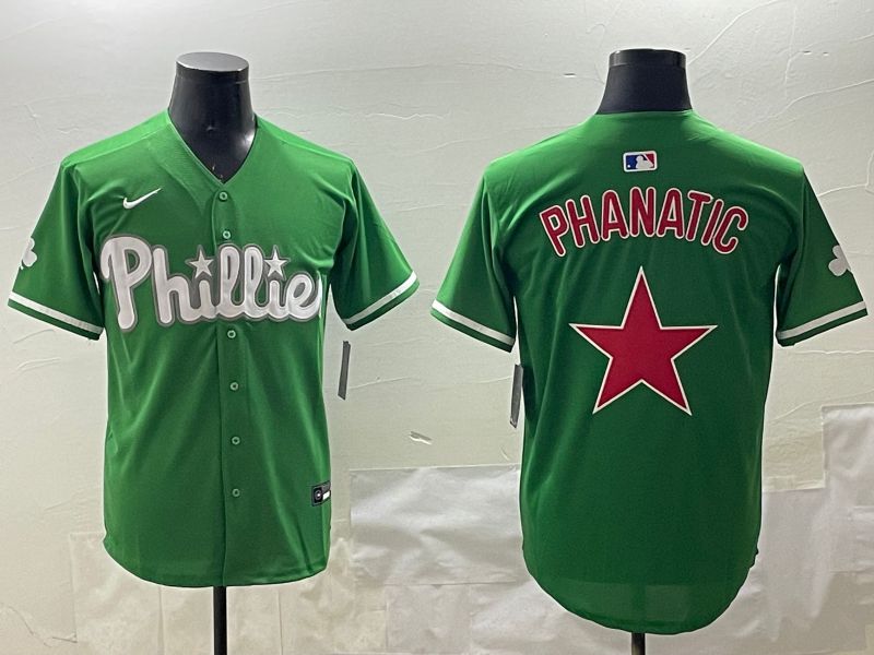 Men Philadelphia Phillies Blank Green Joint Name 2025 Nike MLB Jersey style 1->philadelphia phillies->MLB Jersey